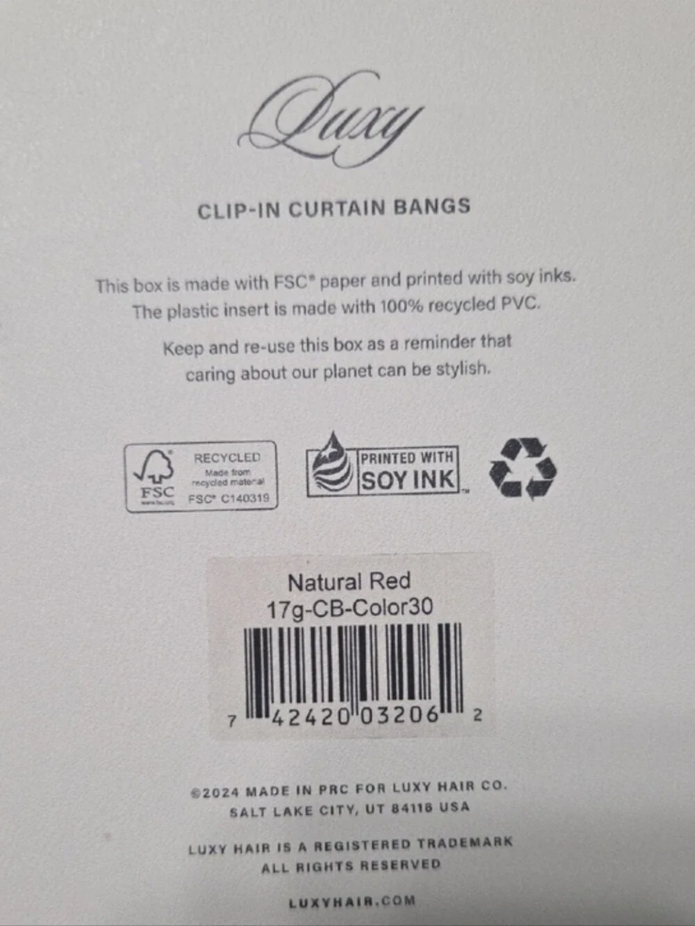 NWT Curtain Bangs Natural Red